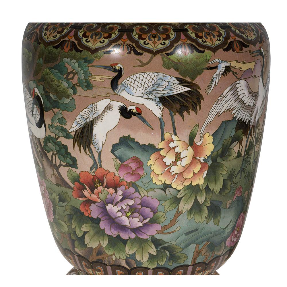 Cuivre Vase en cloisonné chinois ancien du 20e siècle en vente