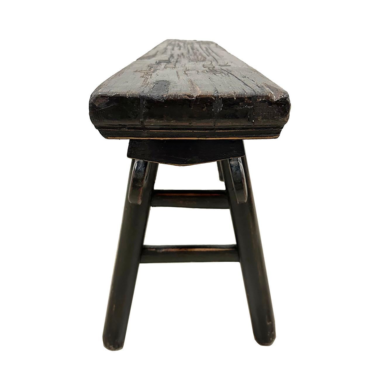 Early 20th Century Antique Chinese Country Bench/Coffee Table For Sale 2