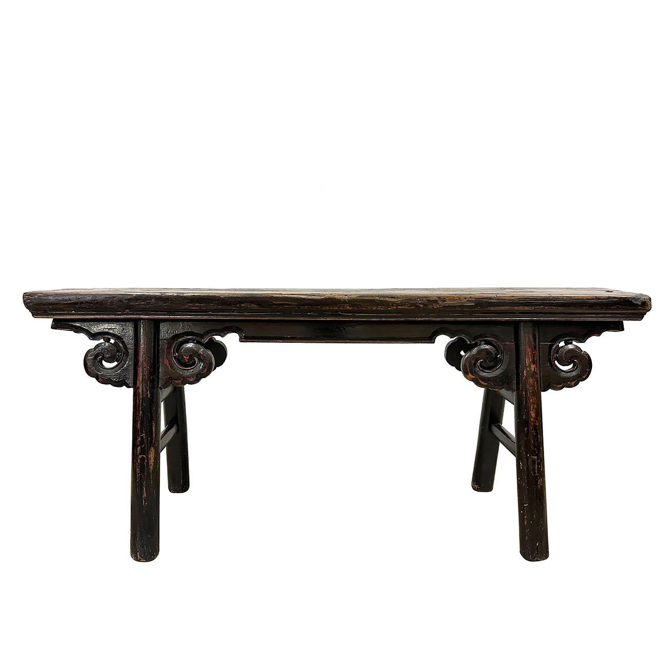 Early 20th Century Antique Chinese Country Bench/Coffee Table For Sale 3