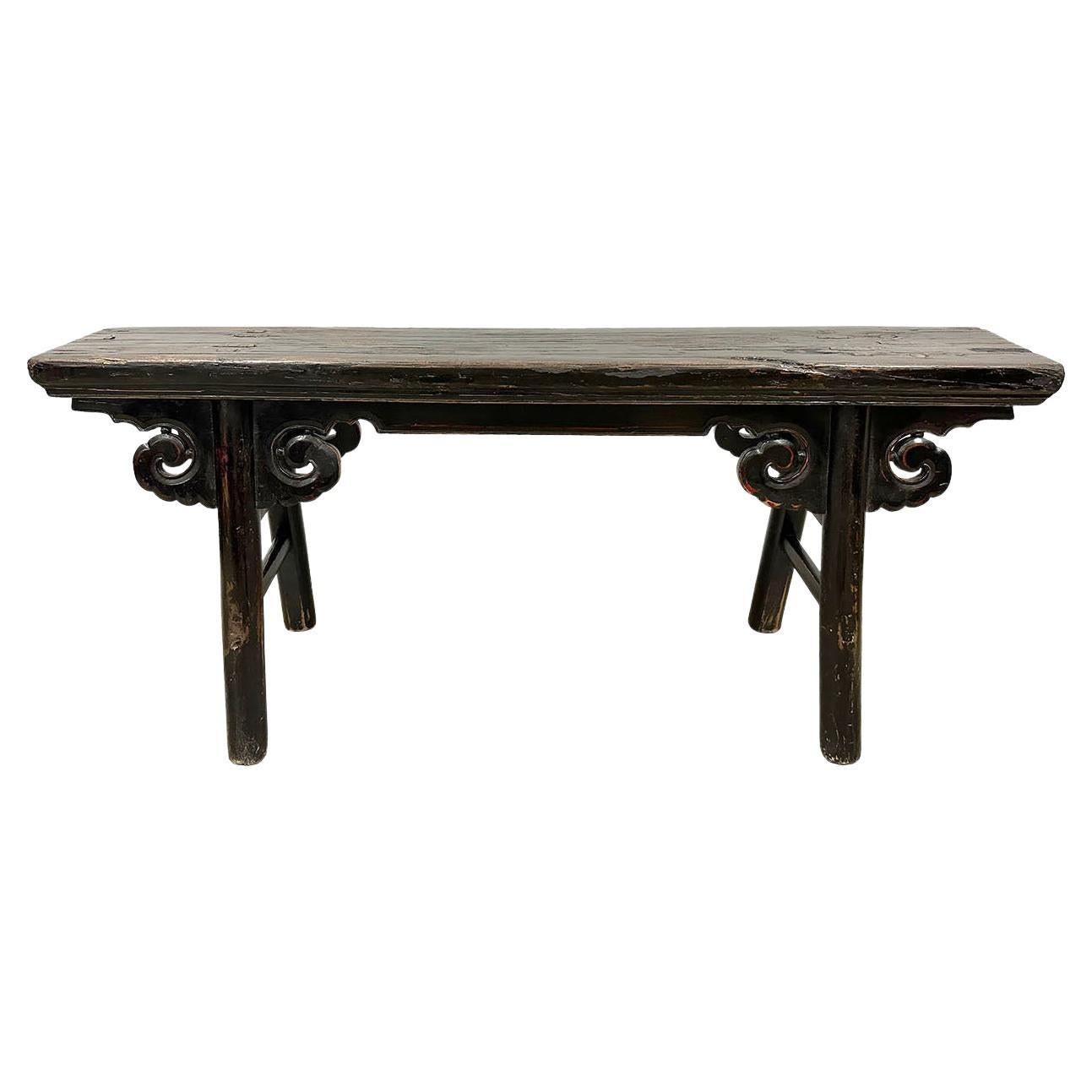 Early 20th Century Antique Chinese Country Bench/Coffee Table For Sale