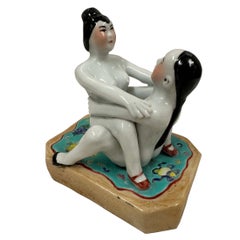 Early 20th-Century Antique Chinese Erotic Porcelain Figurine