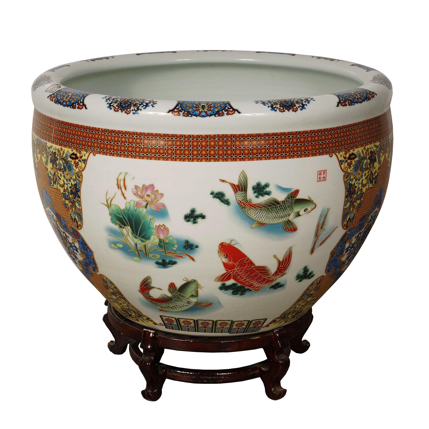 vintage chinese fish bowl