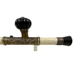 Early 20th Century Antique Chinese Opium Pipe, Late Qing Dynasty, Handcrafted A