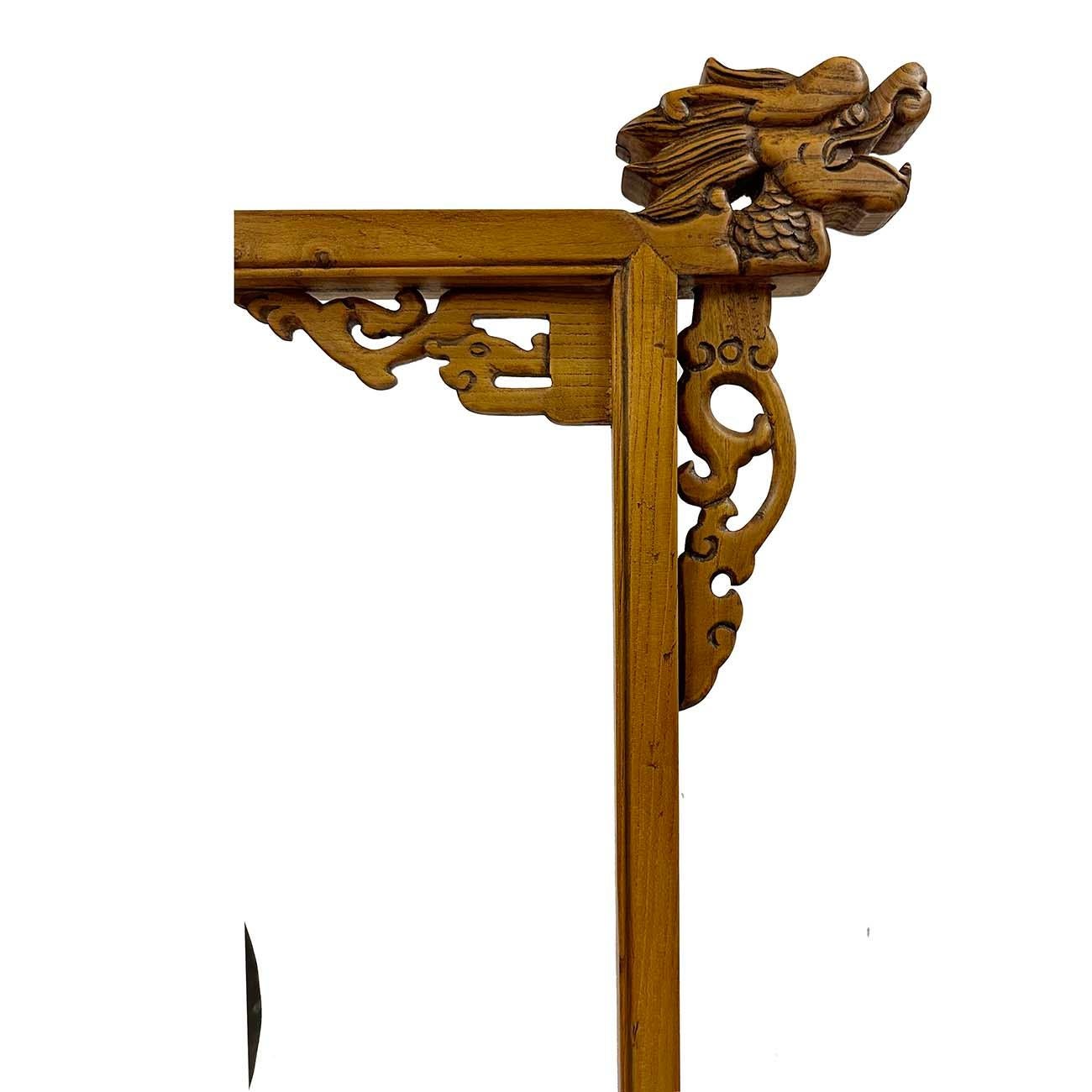 Chinese Export Early 20th Century Antique Chinese Table Gong With Dragon Stand For Sale