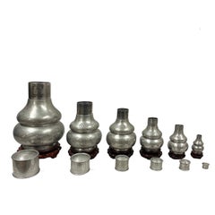 Early 20th Century Antique Chinese Tin Tea leaf Cans/Holders Set