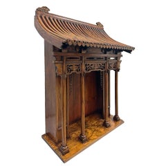 Early 20th Century Antique Chinese Wooden Carved Altar/Buddha House/Shrine
