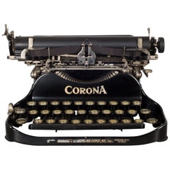 Early 20th Century Antique Corona Flip Top Portable Typewriter, circa 1917