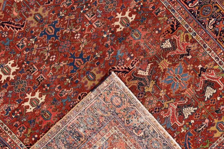 Early 20th Century Antique Distressed Persian Heriz Wool Rug For Sale ...