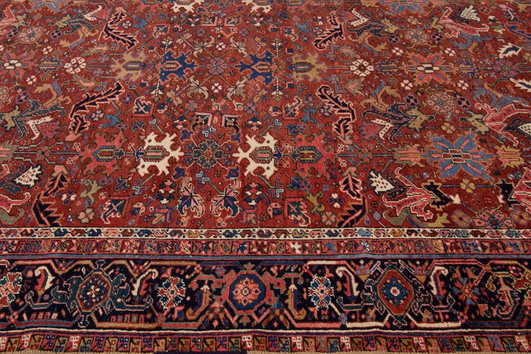 Early 20th Century Antique Distressed Persian Heriz Wool Rug For Sale ...