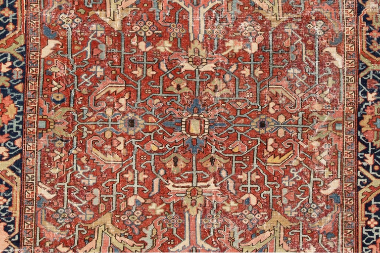 Early 20th Century Antique Distressed Persian Heriz Wool Rug For Sale ...