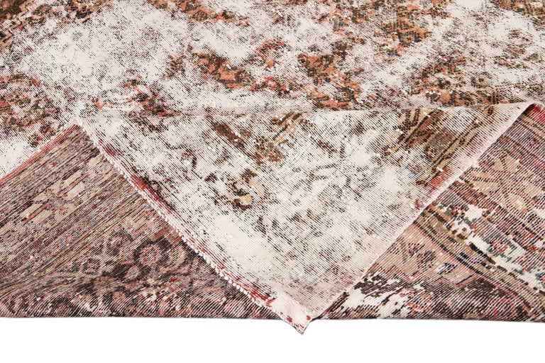 Early 20th Century Antique Distressed Wool Rug For Sale at 1stDibs