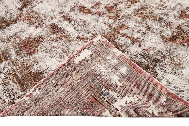 Early 20th Century Antique Distressed Wool Rug For Sale at 1stDibs