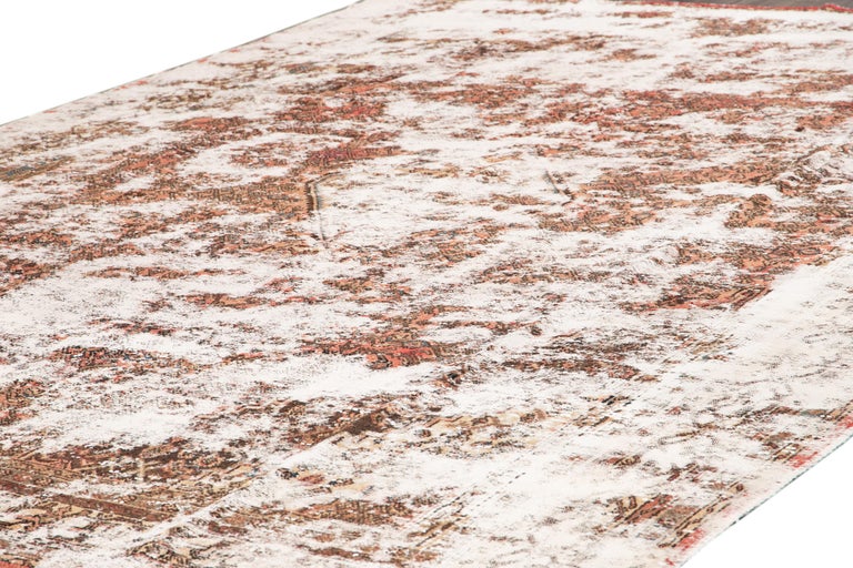 Early 20th Century Antique Distressed Wool Rug For Sale at 1stDibs