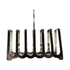 Early 20th Century Antique Edward viii Sterling Silver Toast Rack Sheffield 1936