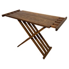Early 20th Century Antique English Oak Folding Campaign or Camp Table
