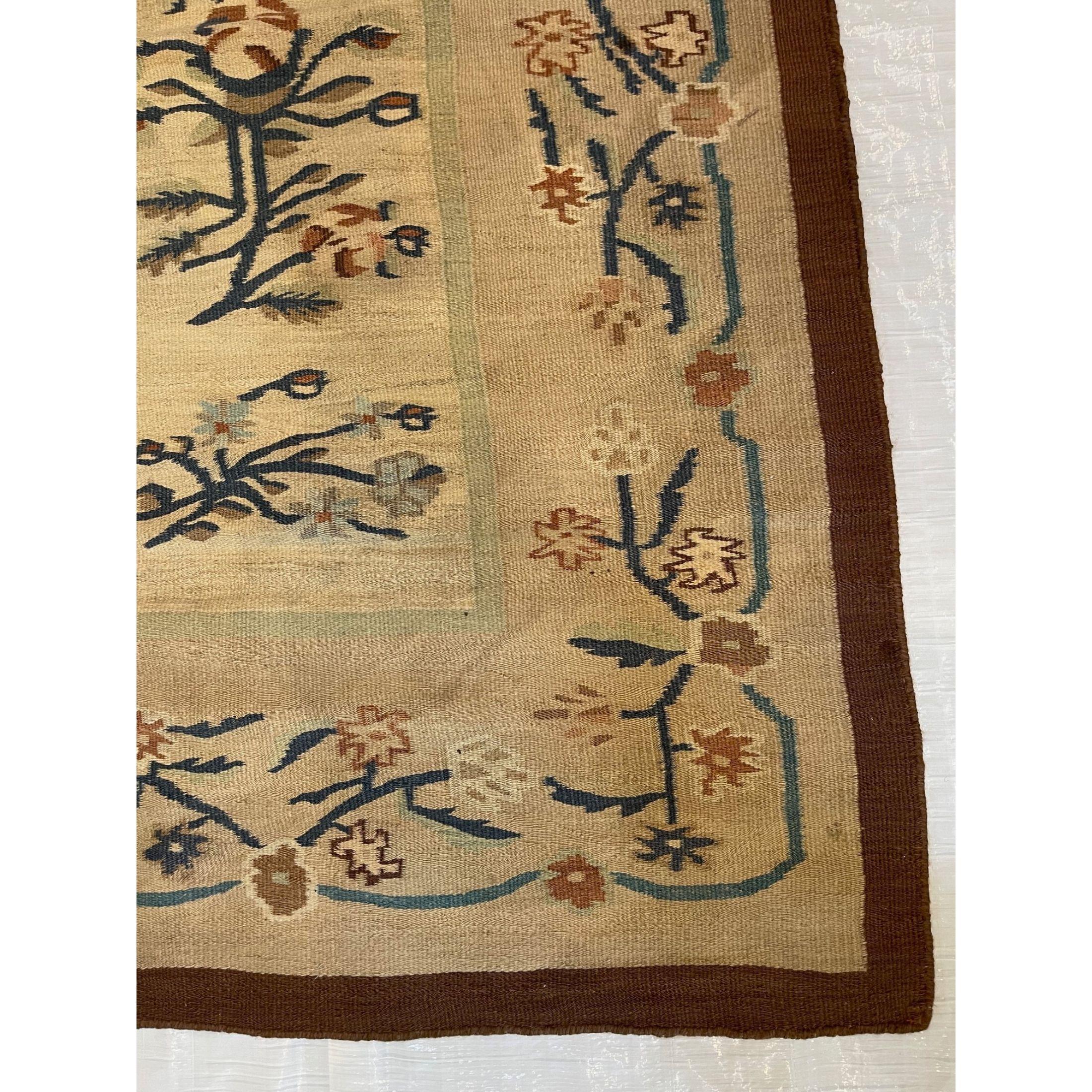 Other Early 20th Century Antique Floral Bessarabian Kilim Rug For Sale