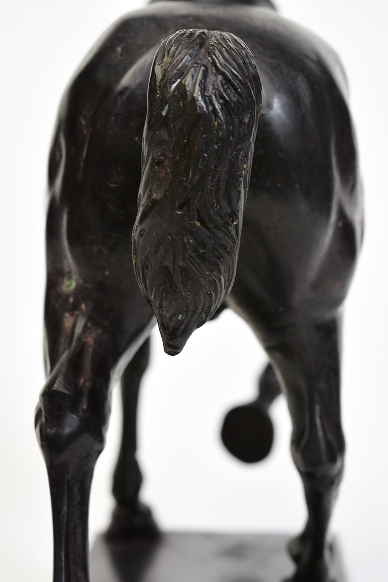Early 20th Century, Antique French Bronze Walking Horse For Sale 4