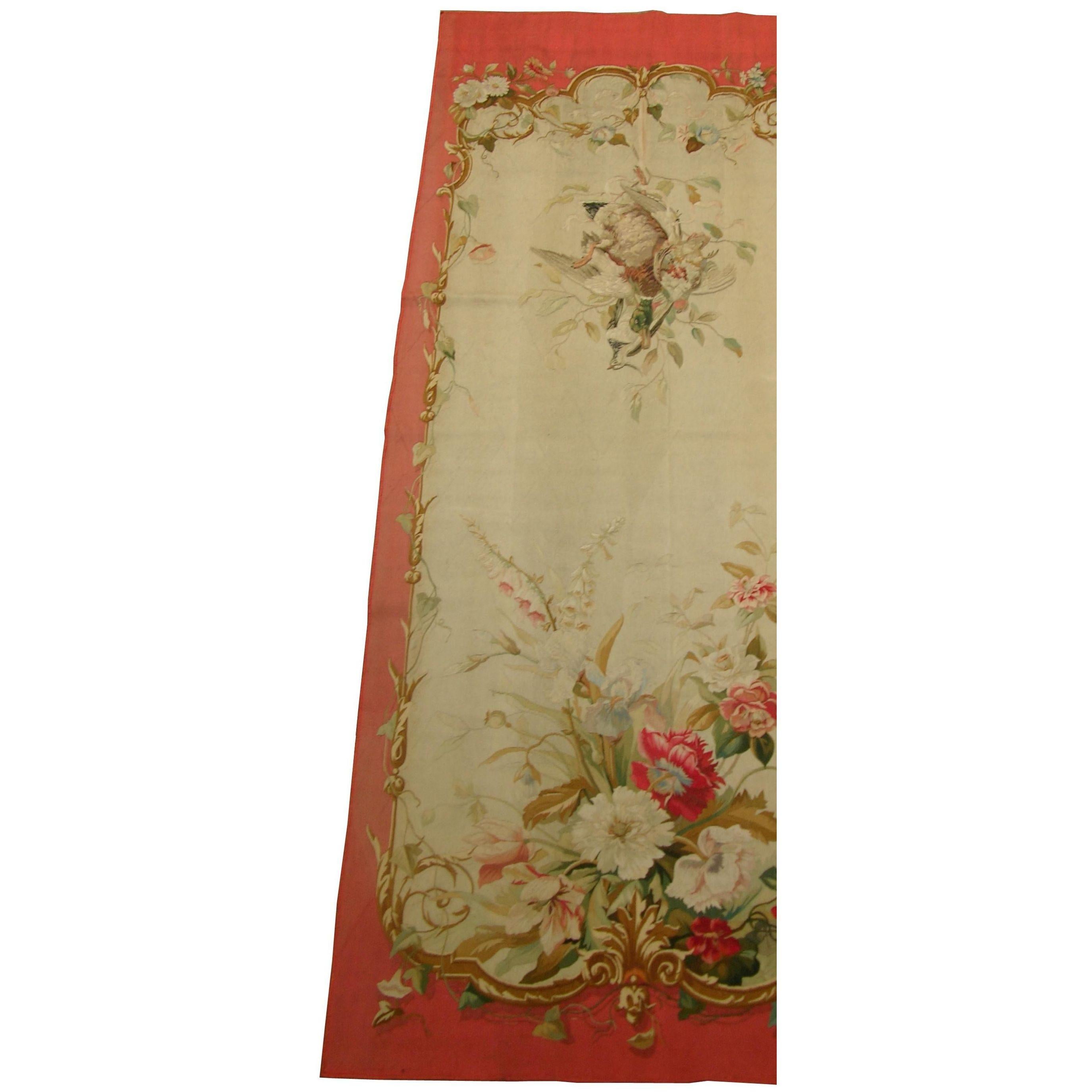 Early 20th Century Antique French Tapestry 1X4.4 In Excellent Condition For Sale In Los Angeles, US