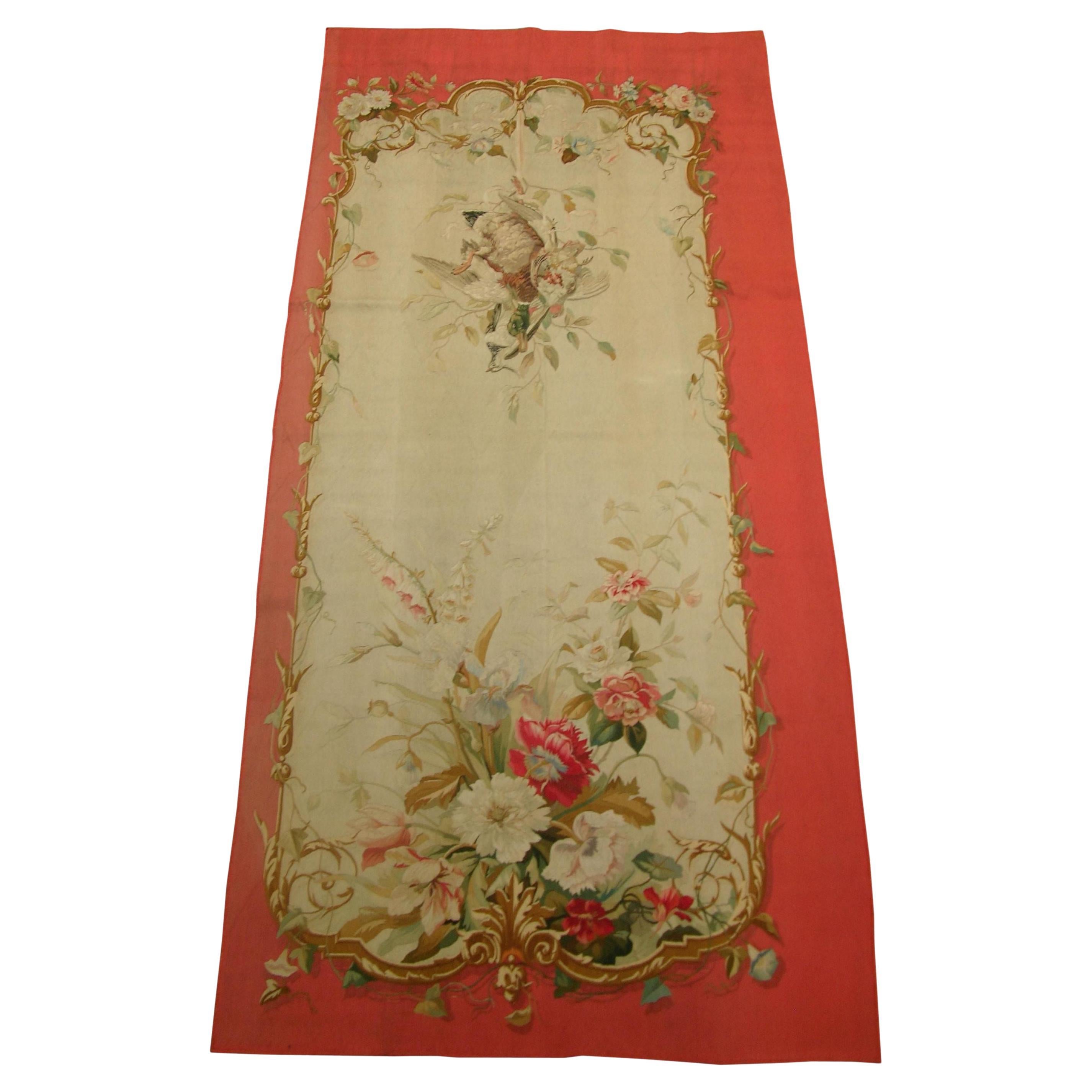 Early 20th Century Antique French Tapestry 1X4.4 For Sale