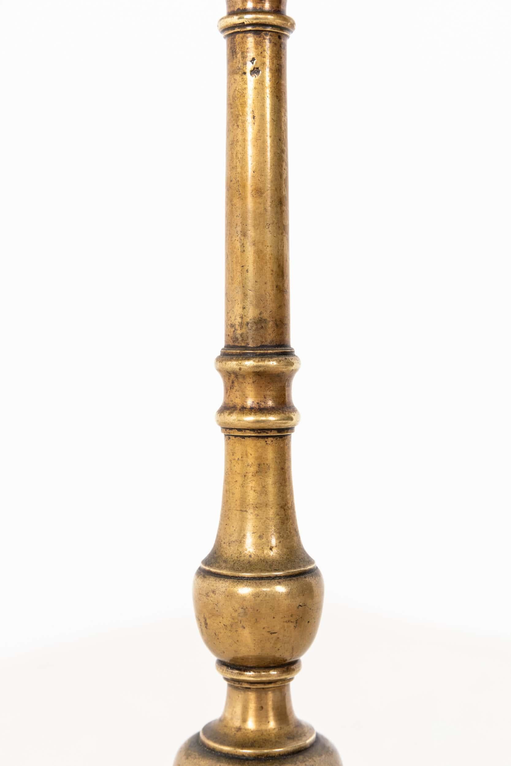 Early 20th Century Antique GEC Brass Desk Table Lamp, c.1920 In Fair Condition For Sale In London, GB