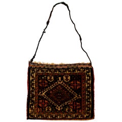 Early 20th Century Antique Ghasghaei Shepherd's Bag