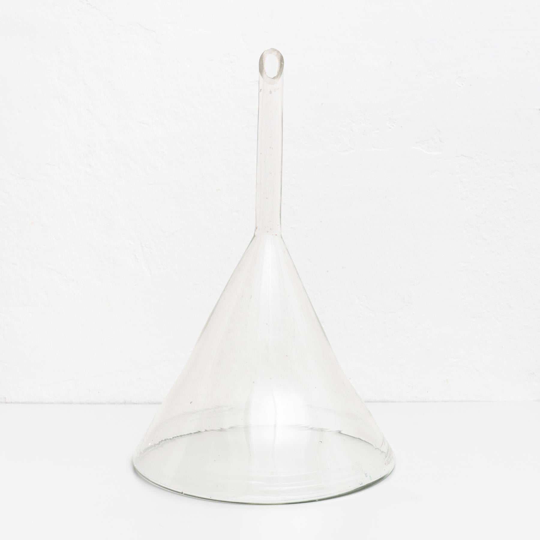 Mid-Century Modern Early 20th Century Antique Glass Large Funnel For Sale