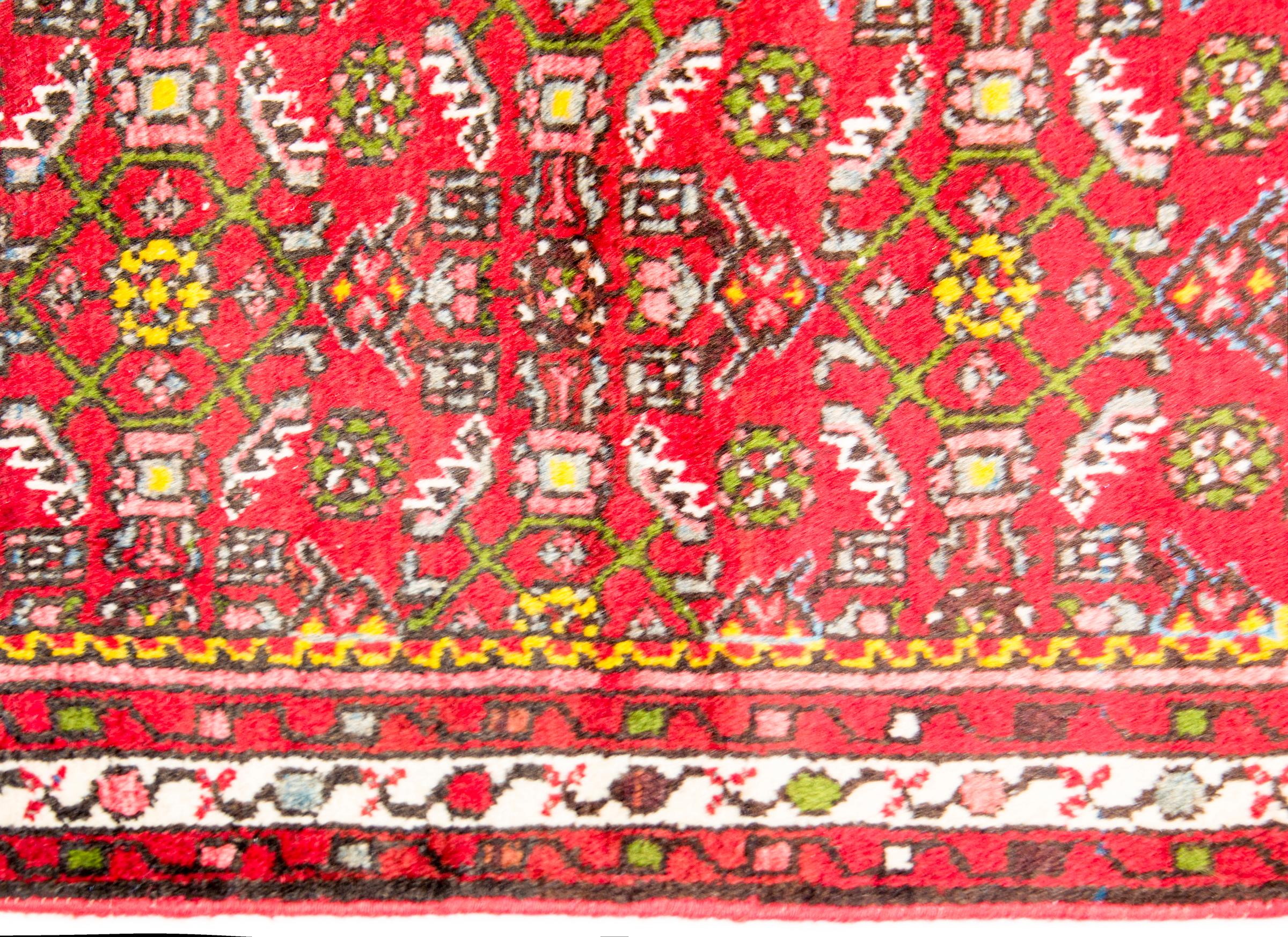 Vegetable Dyed Early 20th Century Antique Hamadan Rug