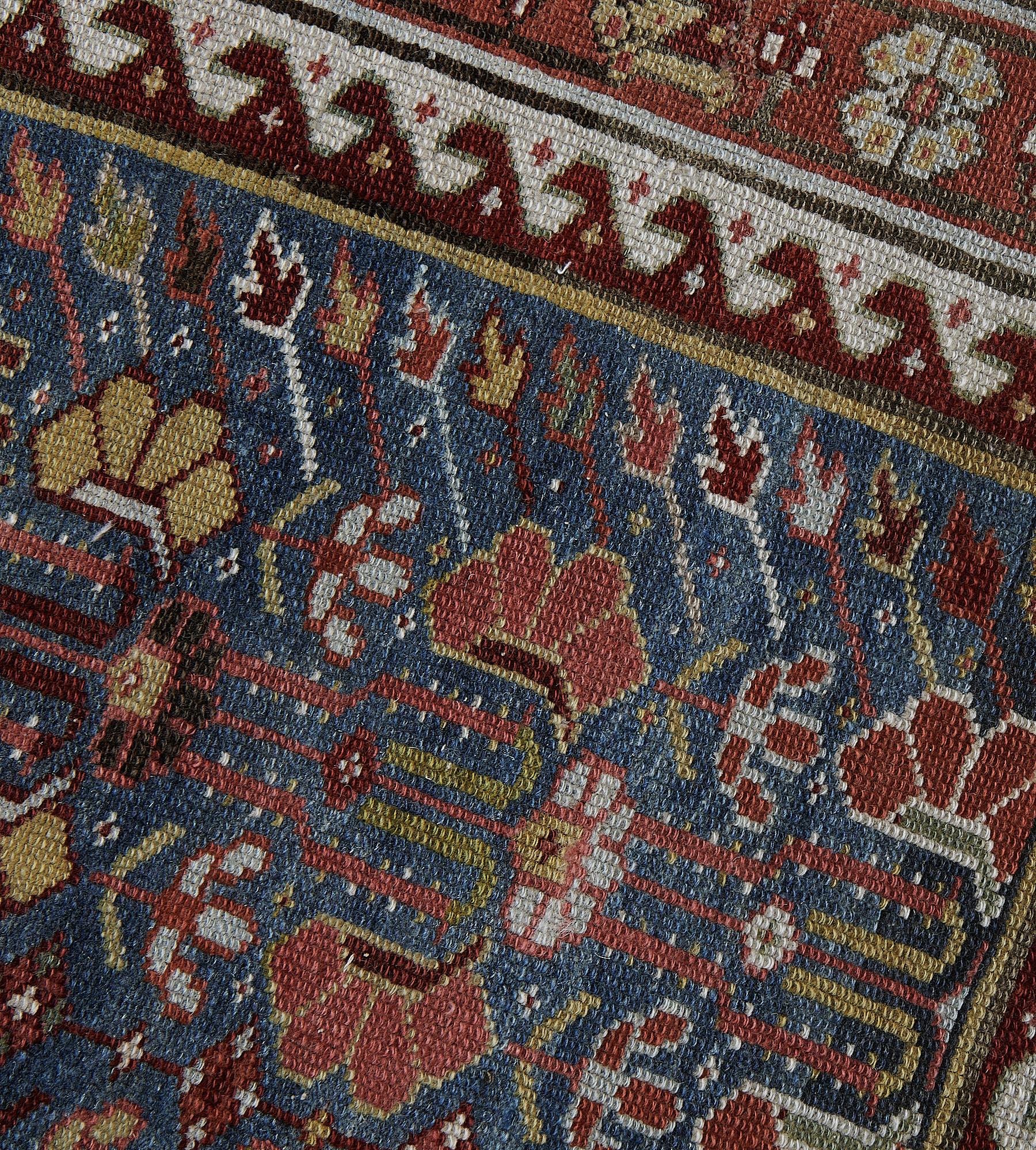 Early 20th Century Antique Hand-knotted Wool Persian Runner For Sale 1