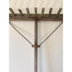 Early 20th Century Antique Hand-Made Rustic French Country Hay Rake
