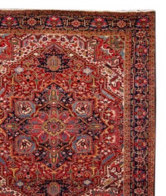 Early 20th Century Antique Heriz Rug Wool Rug