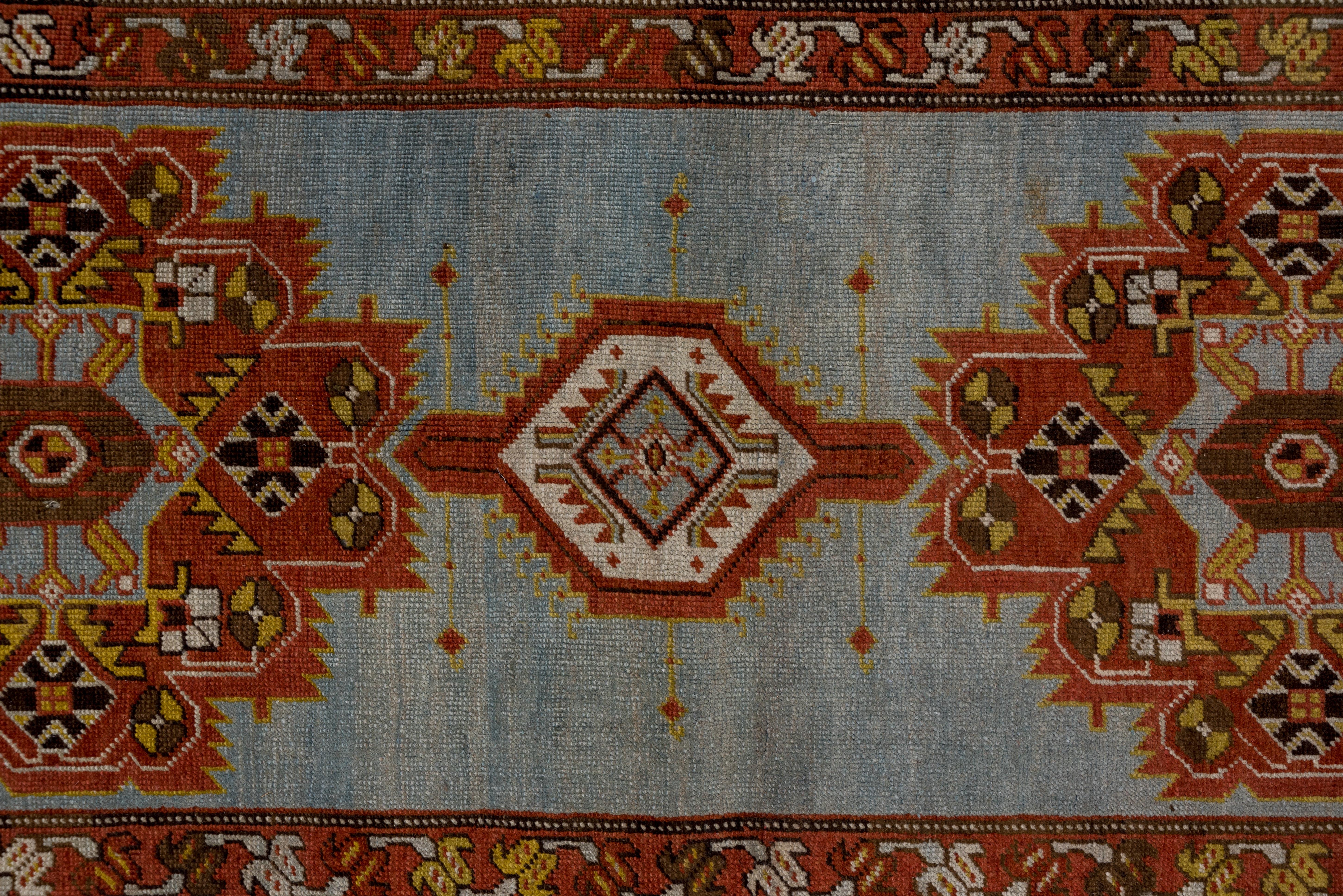 Hand-Knotted Early 20th Century Antique Heriz Runner, Long, circa 1910s For Sale