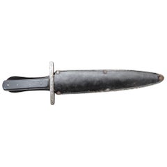 Early 20th Century Antique Hunter Knife with Leather Case