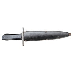 Early 20th Century Antique Hunter Knife with Leather Case