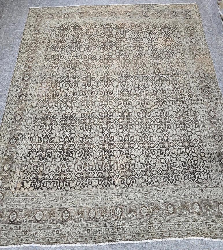 Early 20th Century Antique Indian Agra Rug 9x12 For Sale 1