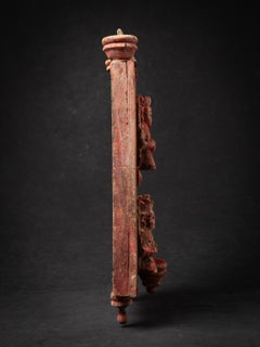 Early 20th century Antique Indian temple door panel with candle holders