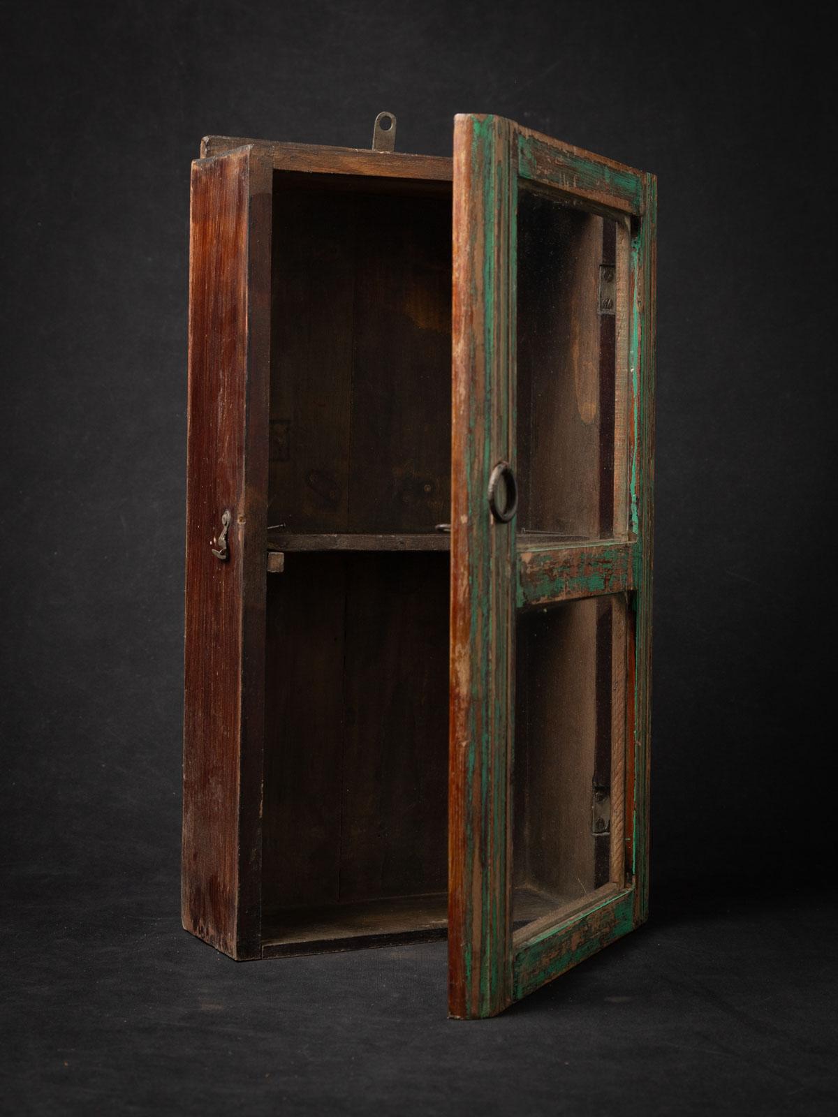 Early 20th Century Antique Indian wooden wall cabinet from India 5