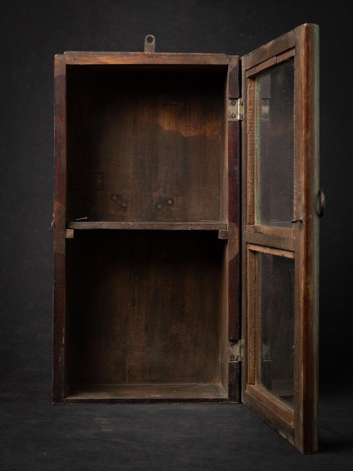 Burmese Early 20th Century Antique Indian wooden wall cabinet from India