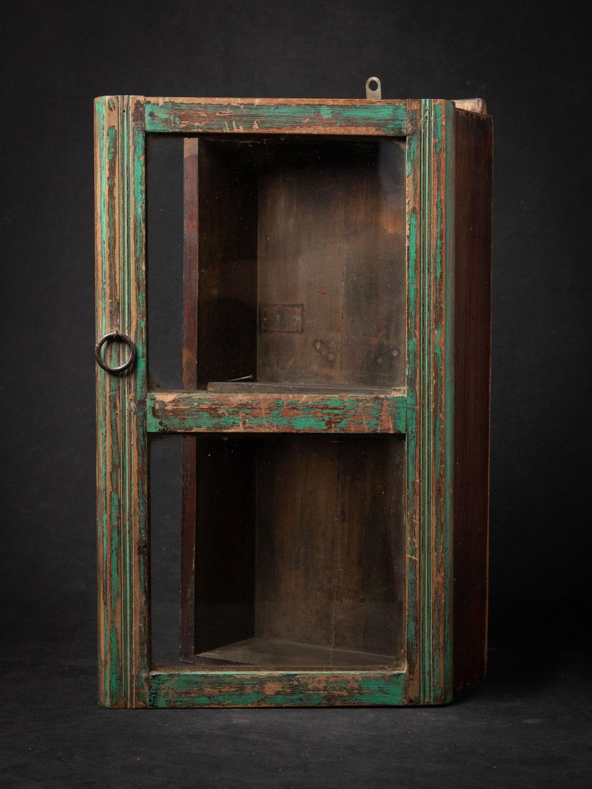 Wood Early 20th Century Antique Indian wooden wall cabinet from India