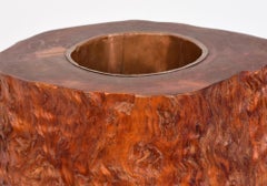 Early 20th Century, Antique Japanese Large Burl Wood Scholar Brush Pot