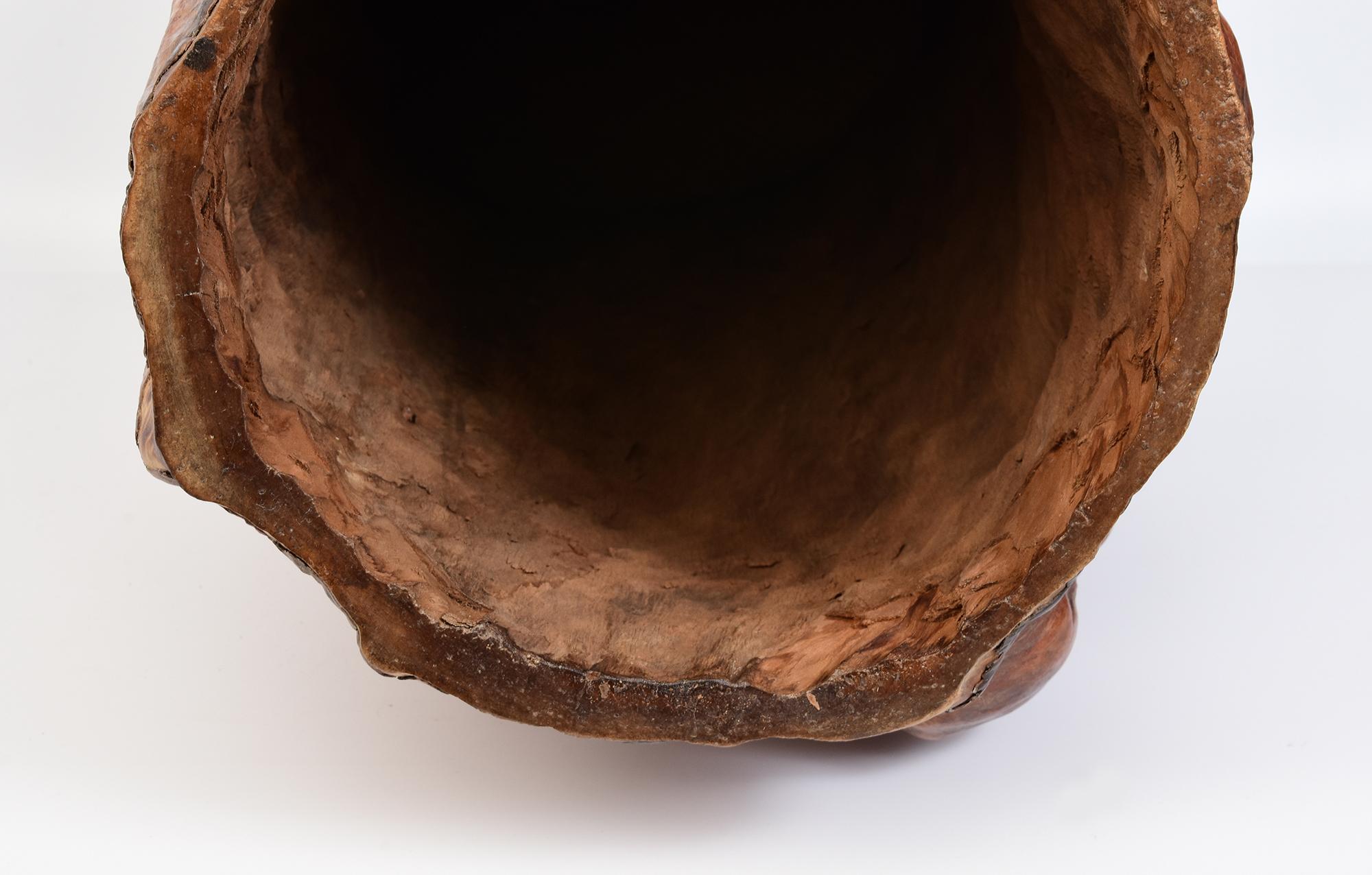 Début du 20e siècle, Grand porte-parapluie japonais ancien en bois de ronce en vente 7