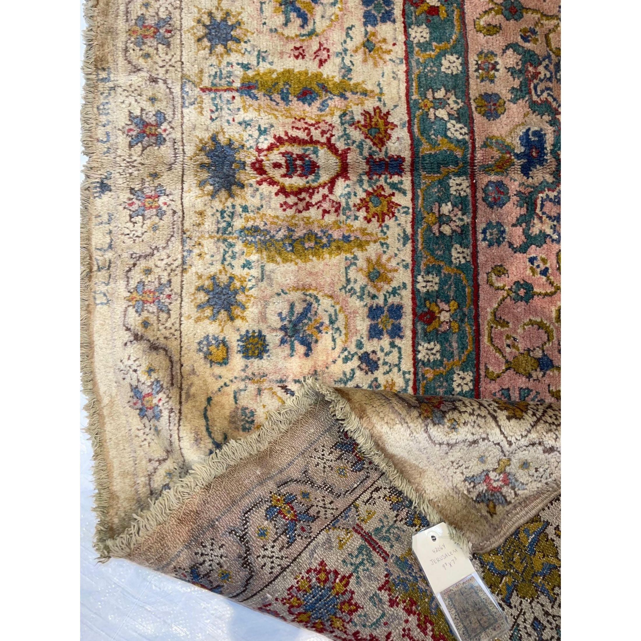 Asian Early 20th Century Antique Jerusalem Rug For Sale
