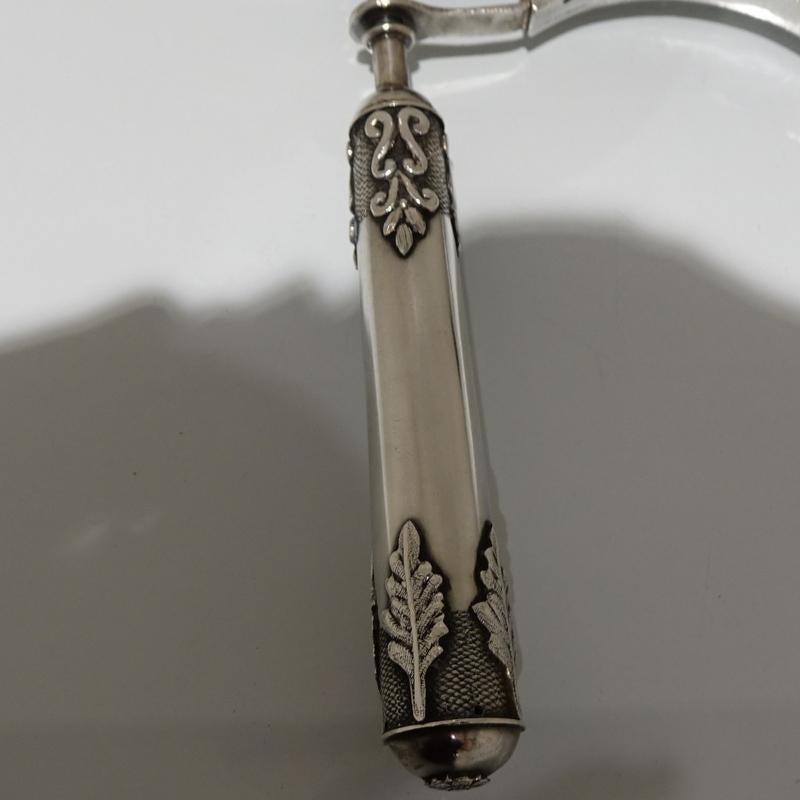 Mid-20th Century Early 20th Century Antique Judacia Silver Russian Gragger, circa 1930 For Sale