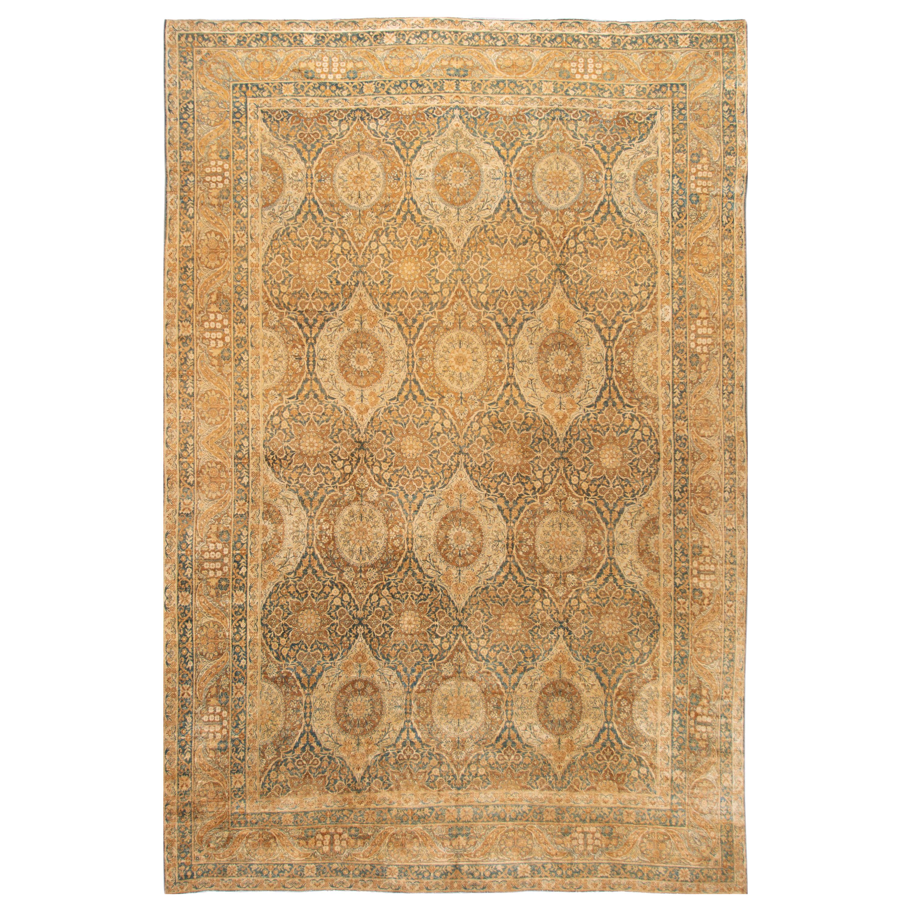 Early 20th Century Distressed Antique Persian Kerman Wool Rug For Sale ...