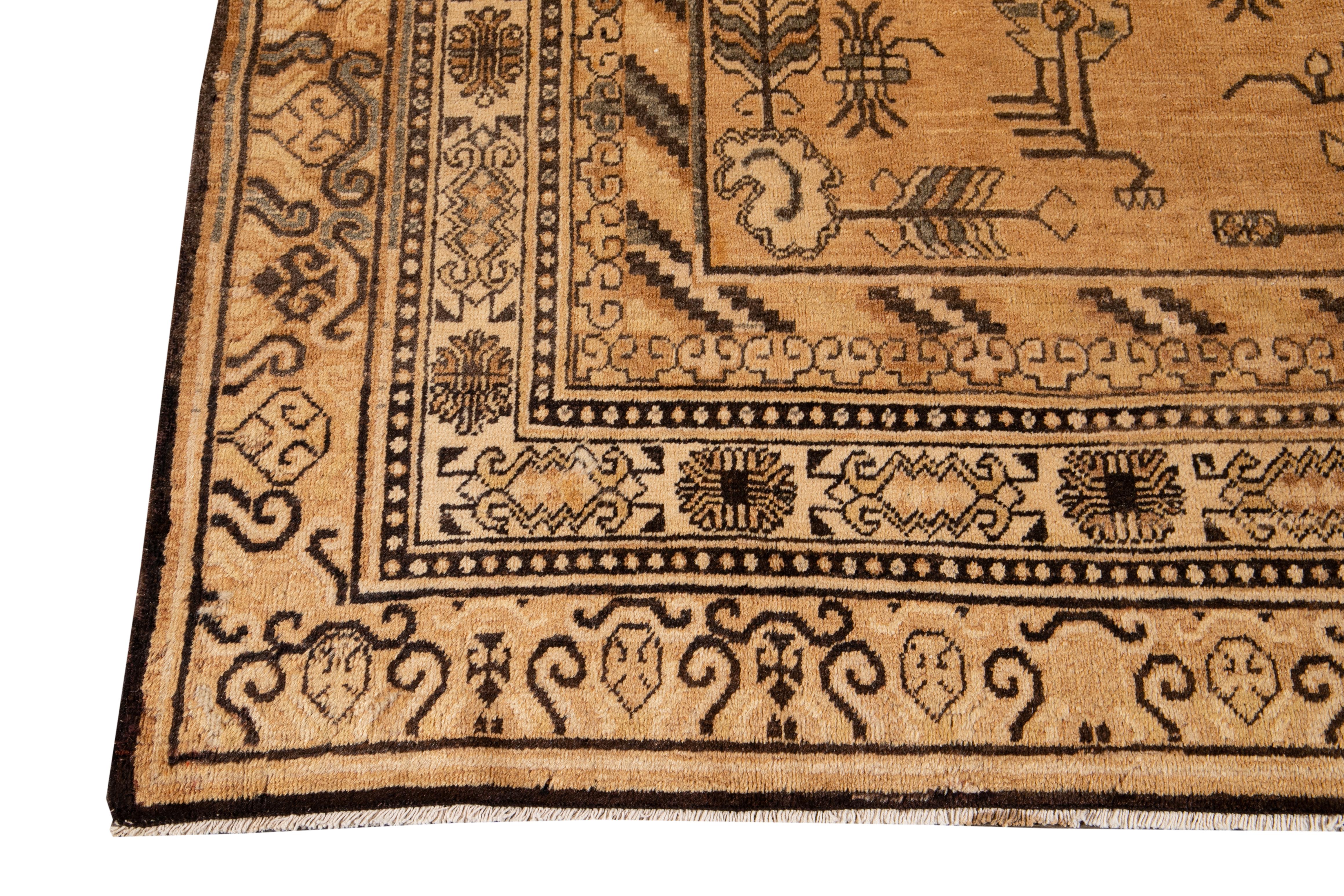 Early 20th Century Antique Khotan Rug For Sale 6