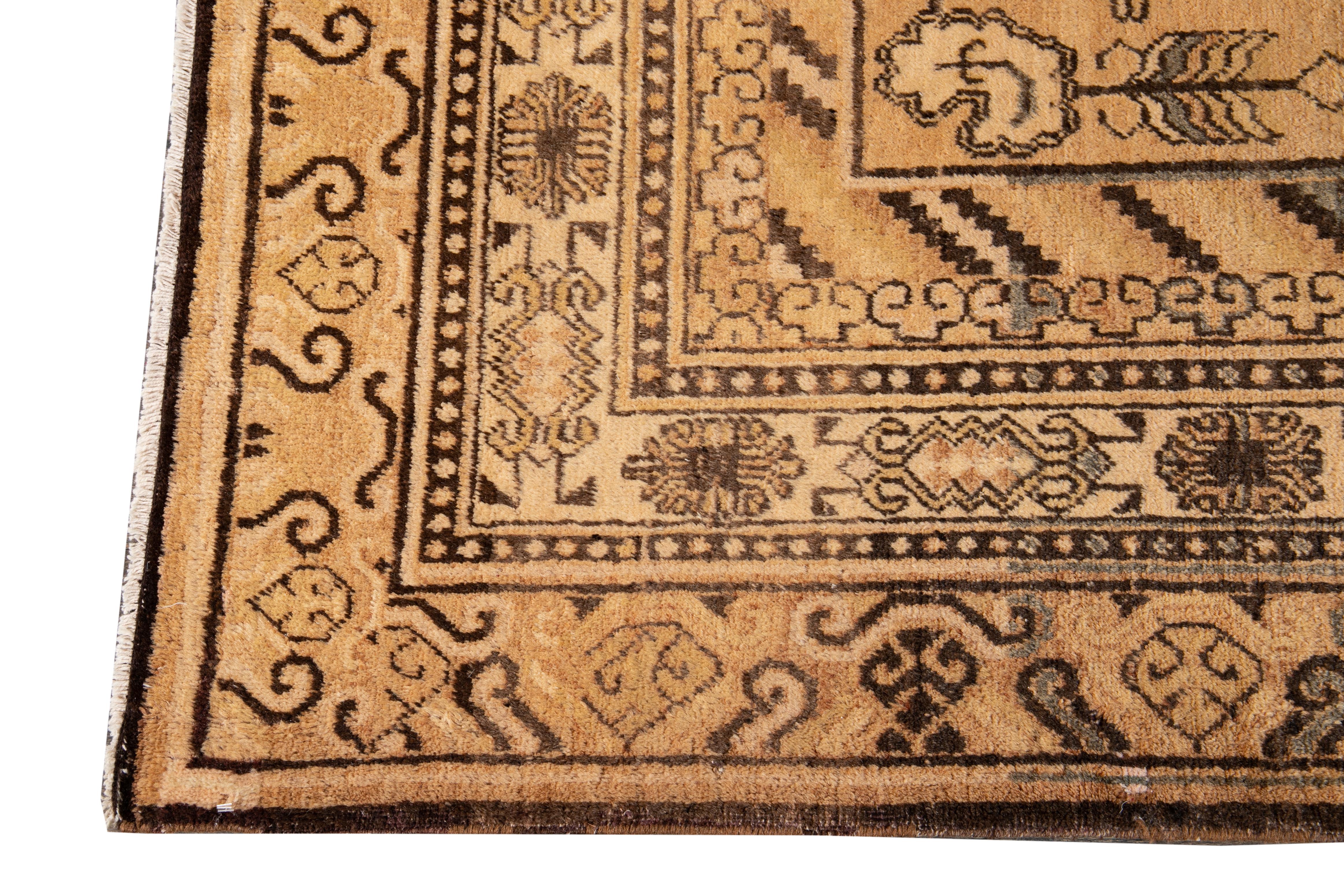Early 20th Century Antique Khotan Rug For Sale 1