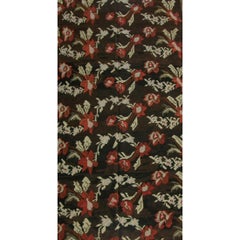 Early 20th Century Antique Kilim Floral Design Rug - 12'7'' X 6'9''