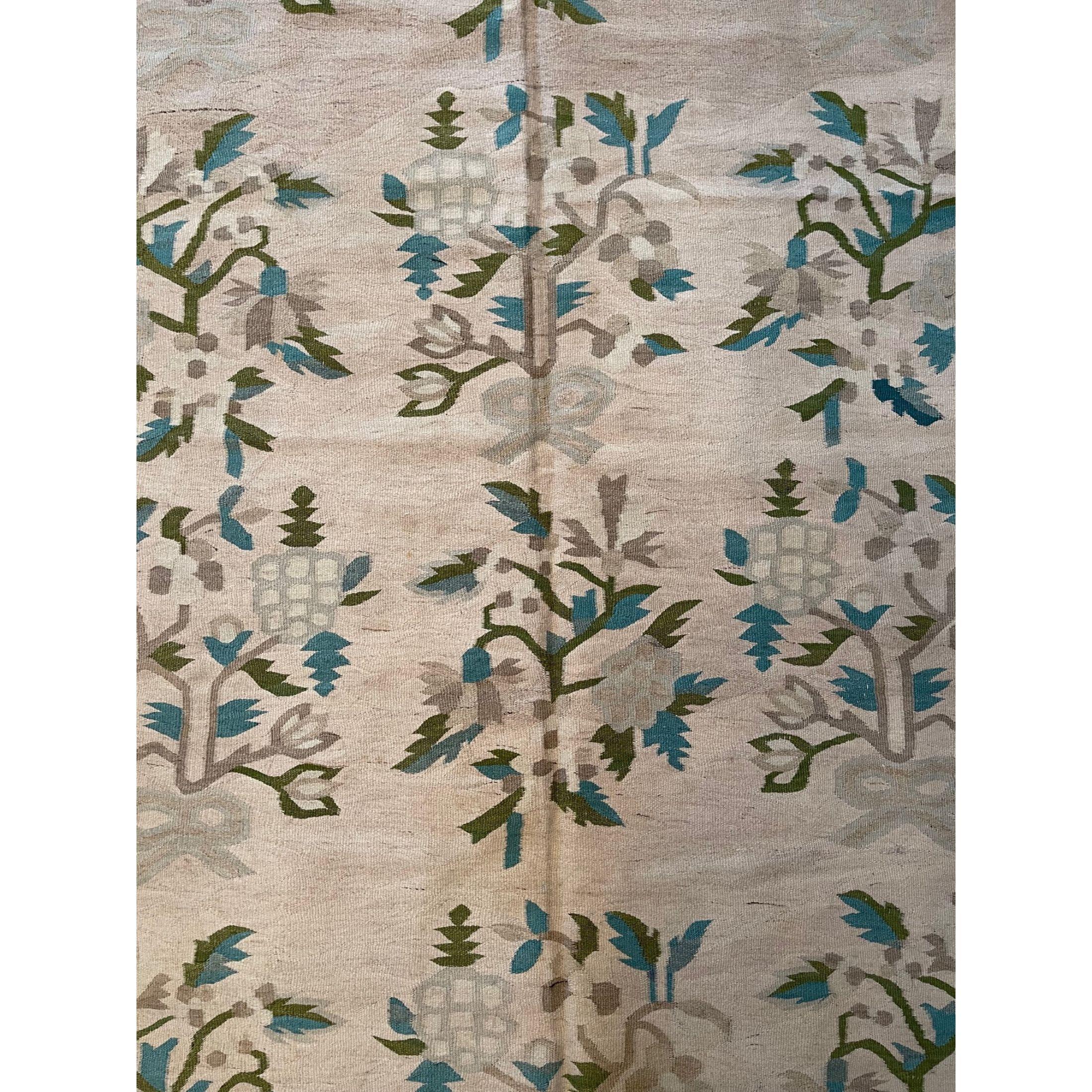 Ca. 1900 Antique Kilim Floral Design Rug