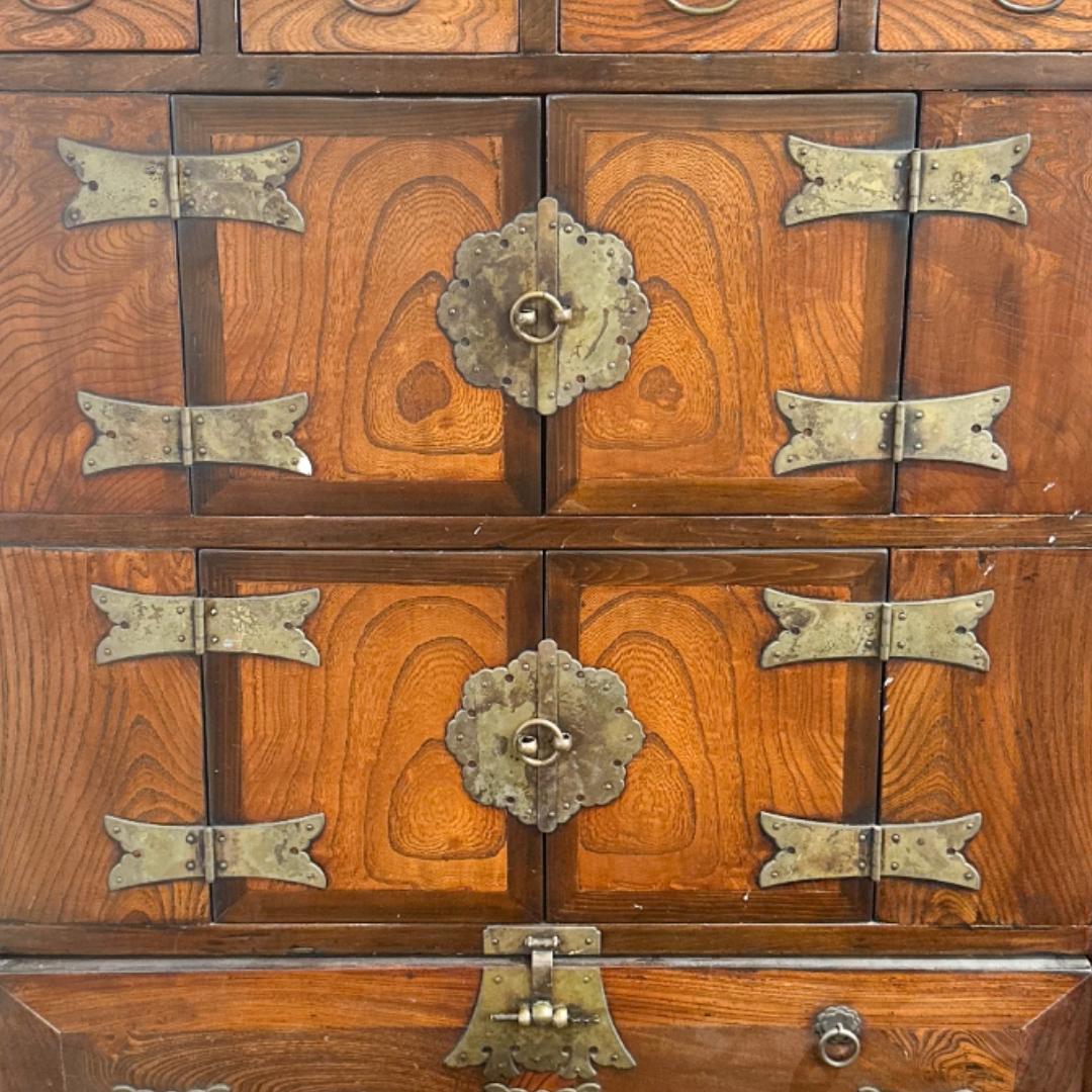 Meiji Early 20th Century Antique Korean Tansu Chest For Sale