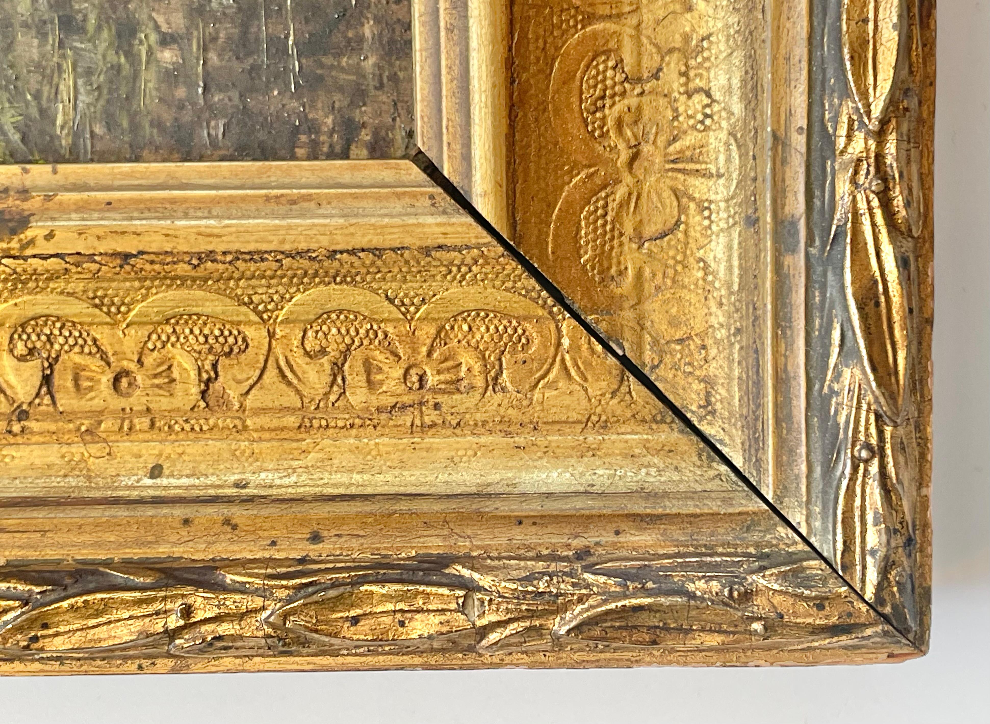 Dipinto ad olio di paesaggio antico della fine del XIX secolo proveniente dalla Danimarca in vendita 4