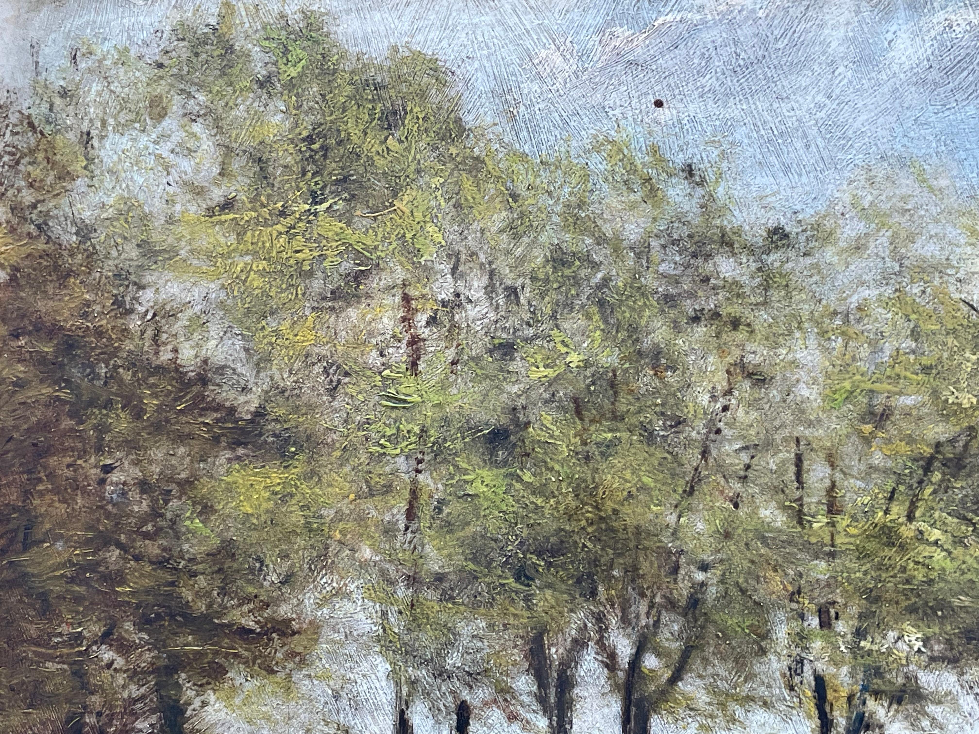 Dipinto ad olio di paesaggio antico della fine del XIX secolo proveniente dalla Danimarca in vendita 2